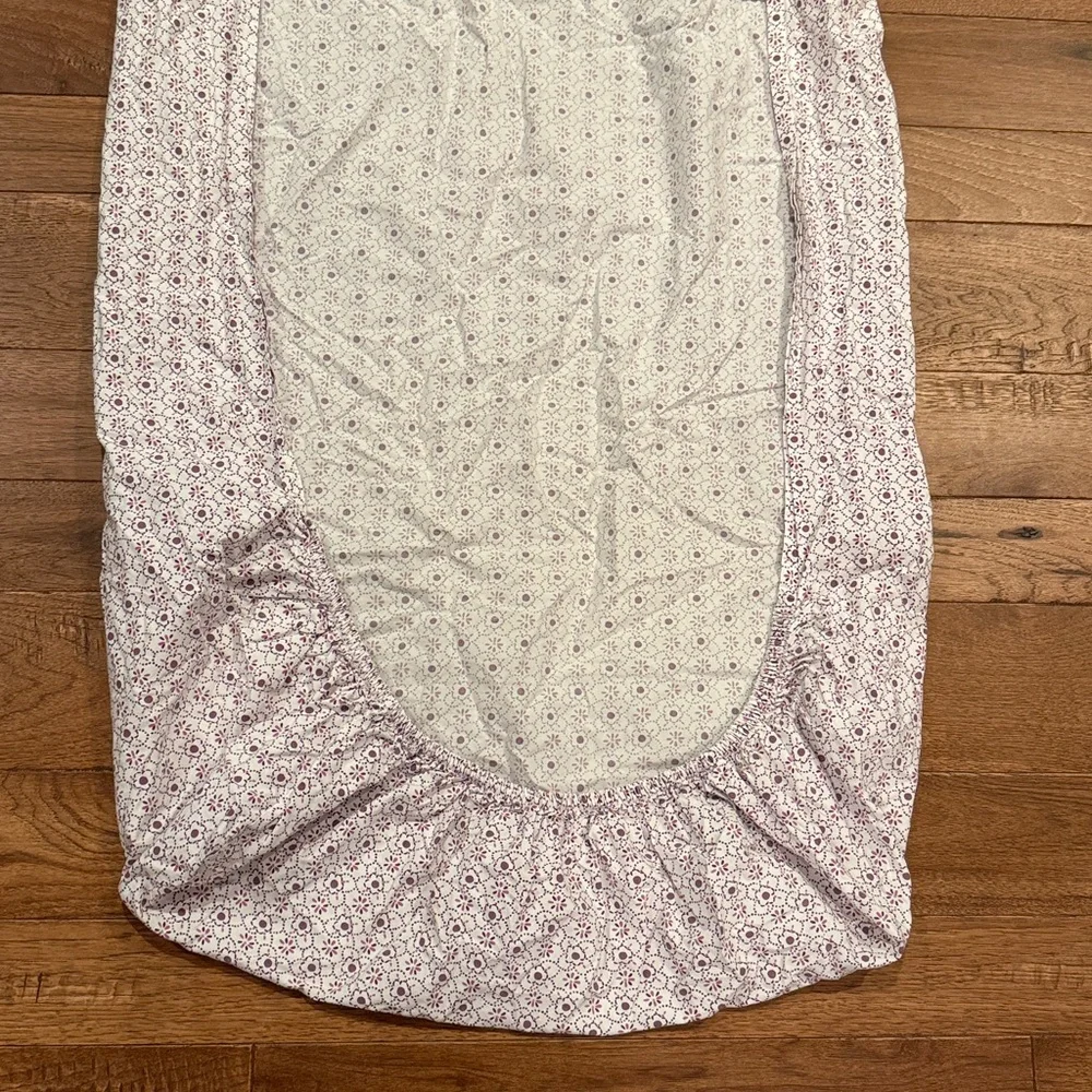 Pottery Barn Kids Brooklyn Fitted Crib Sheet - Purple Floral